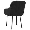 vidaXL Dining Chairs 2 pcs Black Velvet