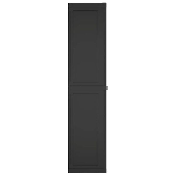 vidaXL Outdoor Storage Cabinet Black 97x37x165 cm PP