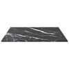vidaXL Table Top Black 40x40 cm 6 mm Tempered Glass with Marble Design