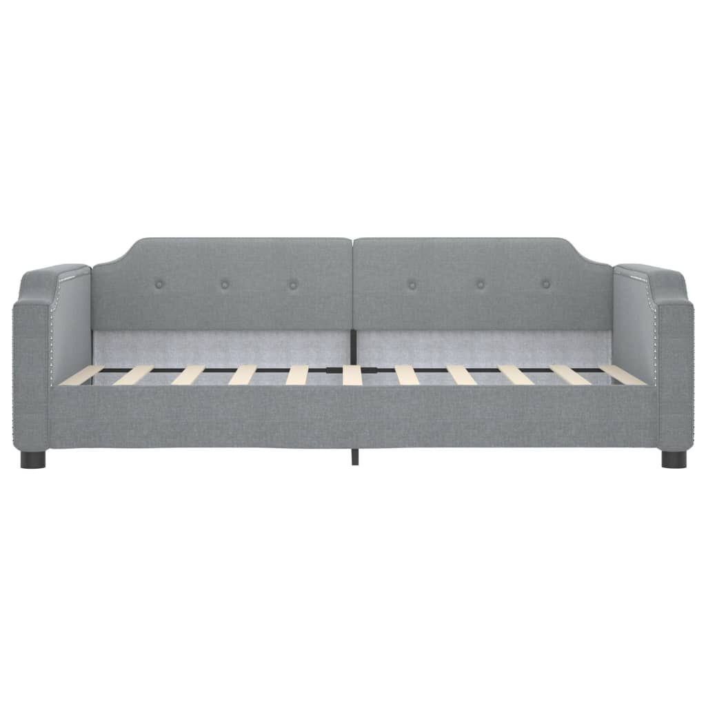 vidaXL Day Bed without Mattress Light Grey 100x190 cm Fabric