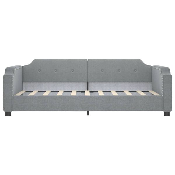 vidaXL Day Bed without Mattress Light Grey 100x190 cm Fabric