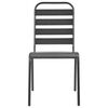 vidaXL 3 Piece Bistro Set Steel Dark Grey