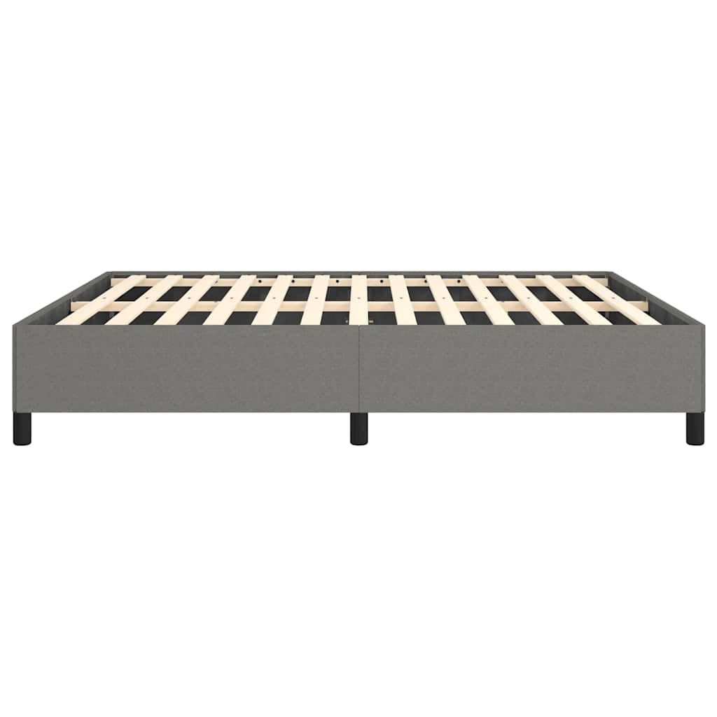 vidaXL Bed Frame without Mattress Dark Grey 193x203 cm King Fabric