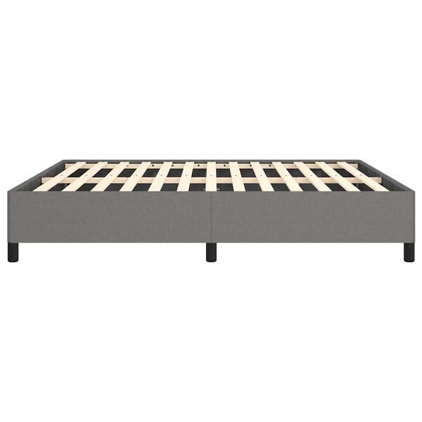 vidaXL Bed Frame without Mattress Dark Grey 193x203 cm King Fabric