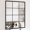 vidaXL Wall Mirrors 2 pcs Black 80x60 cm Metal