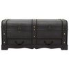vidaXL Treasure Chest Wood Black 90x51x42 cm