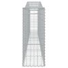 vidaXL Arched Gabion Basket 400x30x80/100 cm Galvanised Iron