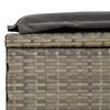vidaXL Sunbed with Foldable Roof Grey 213x63x97 cm Poly Rattan