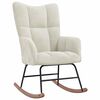 vidaXL Rocking Chair Cream White Velvet