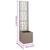 vidaXL Garden Planter Grey 36 x 36 x 140 cm Polypropylene