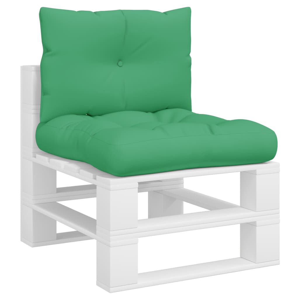 vidaXL Pallet Cushions 2 pcs Green Fabric