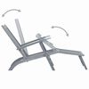 vidaXL Outdoor Deck Chair with Footrest Grey Wash Solid Acacia Wood