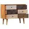 vidaXL Sideboard with Printed Pattern 90x30x70 cm Solid Mango Wood