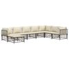 vidaXL 8 Piece Garden Lounge Set with Cushions Anthracite Poly Rattan