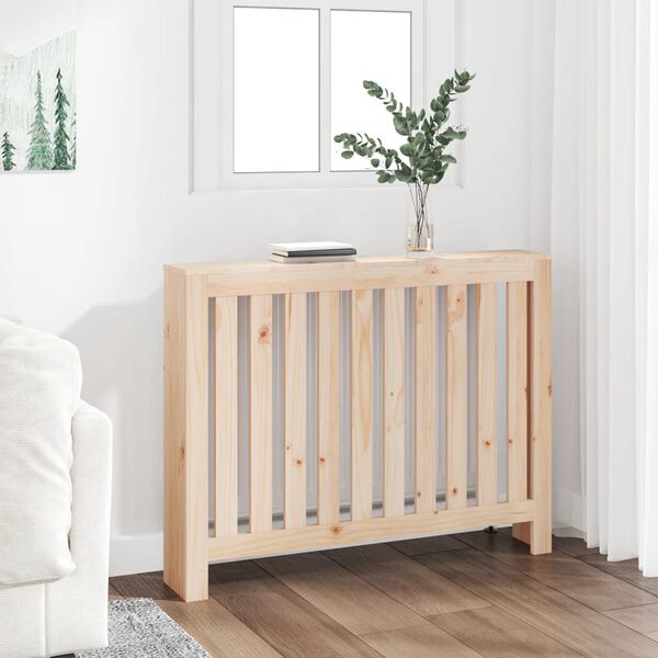 vidaXL Radiator Cover 108.5x19x84 cm Solid Wood Pine