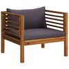 vidaXL 12 Piece Garden Lounge Set with Cushion Solid Acacia Wood