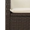 vidaXL 5 Piece Garden Dining Set with Cushions Brown Poly Rattan