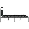 vidaXL Metal Bed Frame without Mattress with Headboard Black 183x213cm