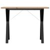vidaXL Dining Table Y-Frame 100x50x75.5 cm Solid Wood Pine and Steel