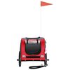 vidaXL Pet Bike Trailer Red and Grey Oxford Fabric and Iron