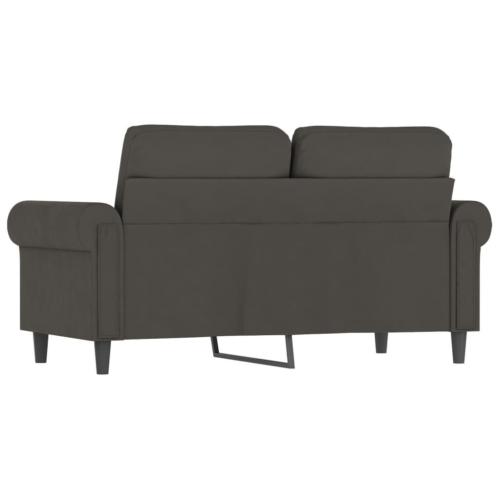 vidaXL 2-Seater Sofa Dark Grey 120 cm Velvet