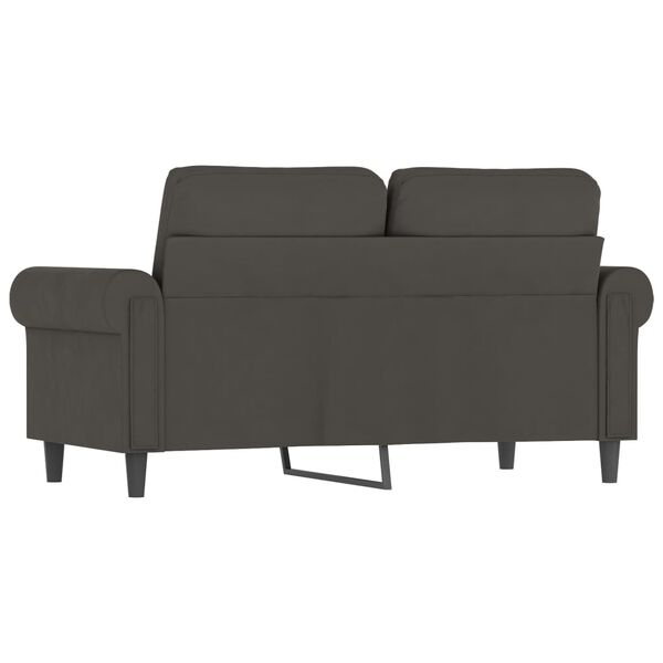 vidaXL 2-Seater Sofa Dark Grey 120 cm Velvet
