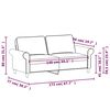 vidaXL 2-Seater Sofa Dark Grey 140 cm Fabric