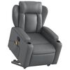 vidaXL Stand up Massage Recliner Chair Grey Faux Leather