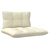 vidaXL 5 Piece Garden Lounge Set with Cream Cushions Pinewood