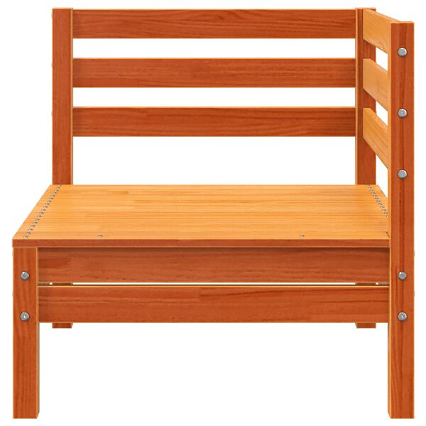 vidaXL Garden Sofa 3-Seater Wax Brown Solid Wood Pine