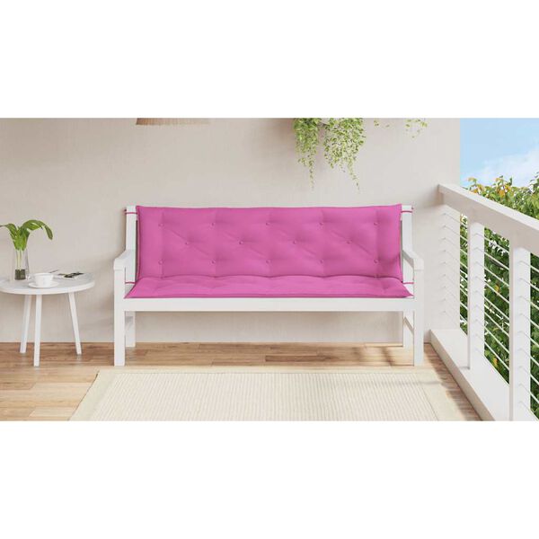 vidaXL Garden Bench Cushions 2pcs Pink 150x50x7cm Fabric