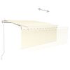 vidaXL Automatic Retractable Awning with Blind 3x2.5m Cream