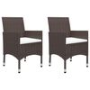 vidaXL 3 Piece Garden Dining Set Brown