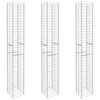 vidaXL Gabion Baskets 3 pcs Galvanised Steel 25x25x197 cm