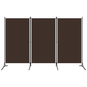 vidaXL 3-Panel Room Divider Brown 260x180 cm
