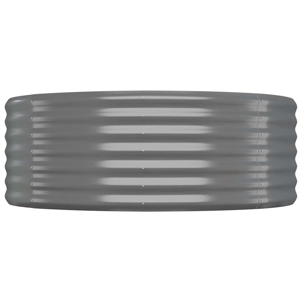 vidaXL Garden Raised Bed Powder-coated Steel 100x100x36 cm Grey