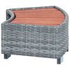 vidaXL Spa Step Grey Poly Rattan 92x45x25 cm