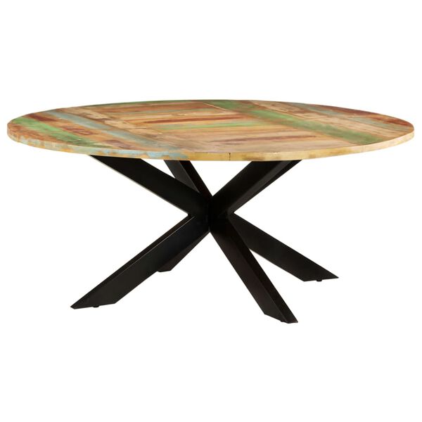 vidaXL Dining Table Round 175x75 cm Solid Reclaimed Wood