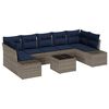 vidaXL Sofa Set with Cushion 8 pcs Grey Poly Rattan