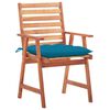 vidaXL Outdoor Dining Chairs 2 pcs with Cushions Solid Acacia Wood