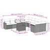 vidaXL 11 Piece Garden Sofa Set with Cushions Grey Poly Rattan