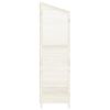vidaXL Garden Shed White 55x52x174.5 cm Solid Wood Fir
