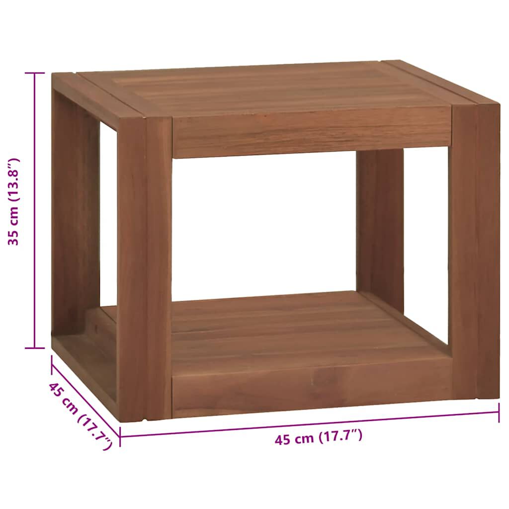 vidaXL Bathroom Cabinet 45x45x35 cm Solid Wood Teak