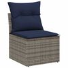 vidaXL Garden Sofa Set with Cushion 8 pcs Grey Poly rattan