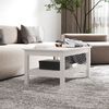 vidaXL Coffee Table White 80x50x40 cm Solid Wood Pine