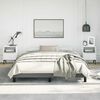 vidaXL Bed Frame without Mattress Dark Grey 152x203 cm Queen Fabric