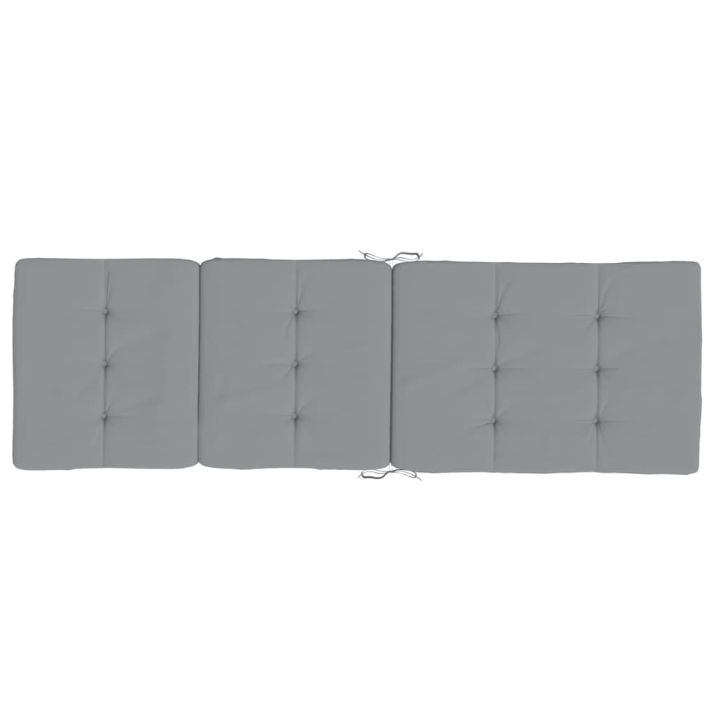 vidaXL Deck Chair Cushions 2 pcs Grey Oxford Fabric