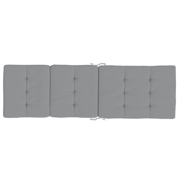 vidaXL Deck Chair Cushions 2 pcs Grey Oxford Fabric