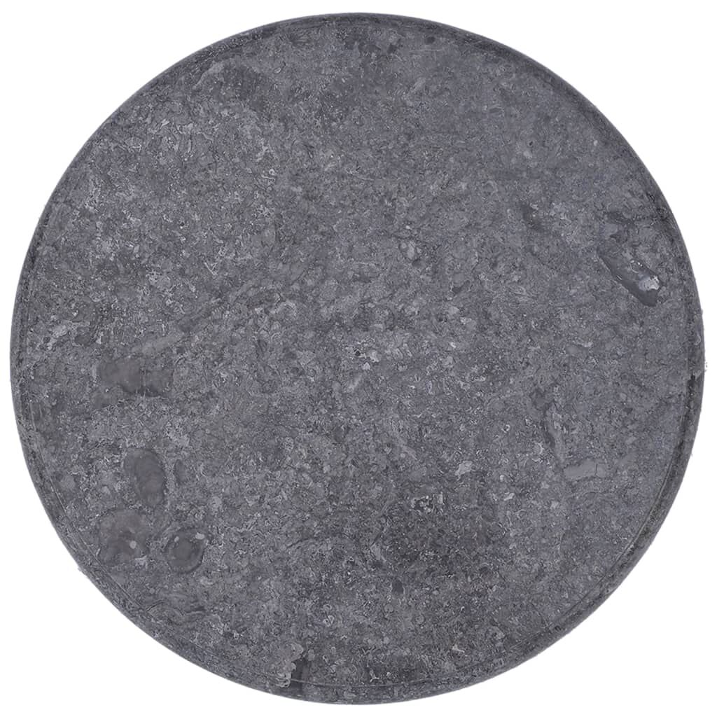 vidaXL Table Top Grey Ø50x2.5 cm Marble