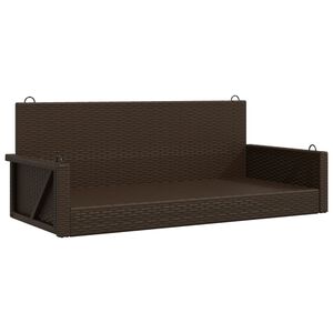 vidaXL Swing Bench Brown 119x56x48 cm Poly Rattan